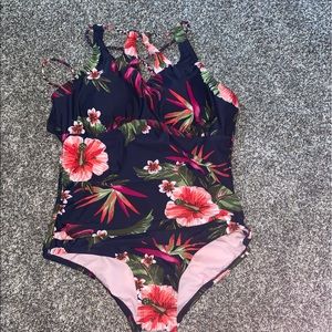 Target floral one piece swimsuit